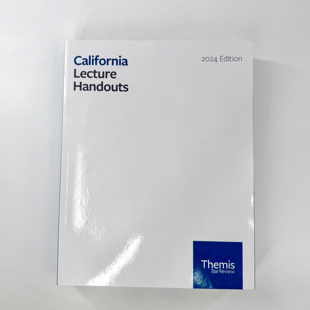 Themis Bar Review California Lecture Handouts 2024 Law Student Good Handwriting